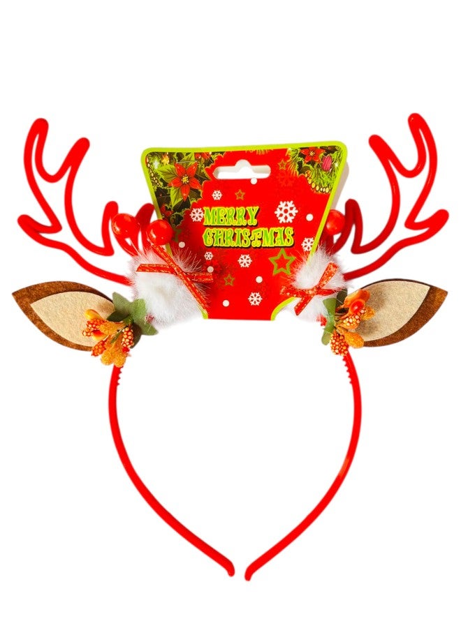 PartyToko Christmas Reindeer Antlers Headband,ChristmasHeadbandsChristmas Costume for Kids Adults 1pcs - Image 3